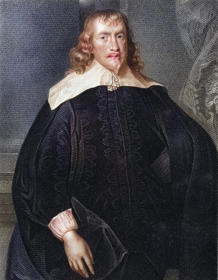 Francis Russell, 4th Earl of Bedford, 1593-1641. English nobleman. From the book Lodge's British Portraits published in London 1823, Historic, digitally restored reproduction from a 19th century original, Record date not stated