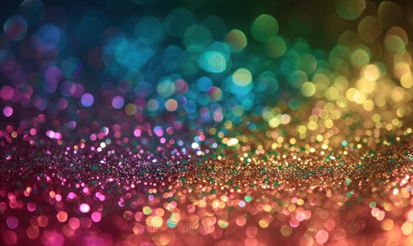 Colorful glitter background with bokeh defocused lights and shadow AI generated