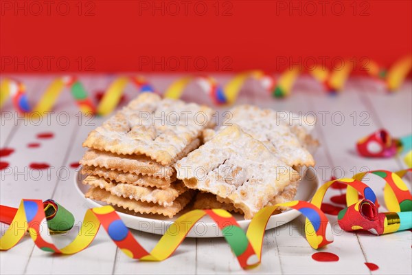 Italian dessert snack for carnival season called 'Galani', ' Chiacchiere' or 'Crostoli' depending on region. Also known as Angel Wings pastry