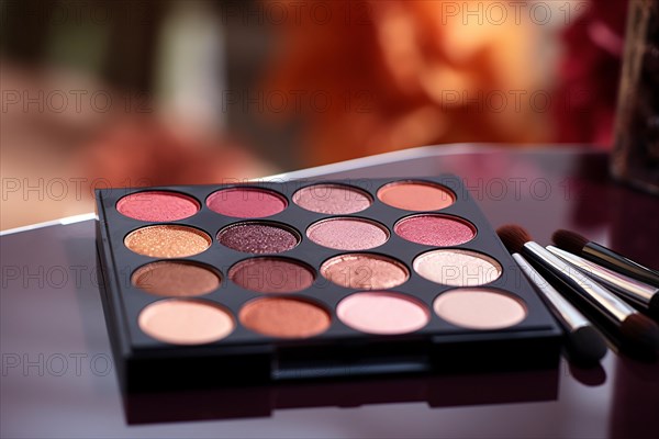 Eyeshadow makeup palette. KI generiert, generiert AI generated