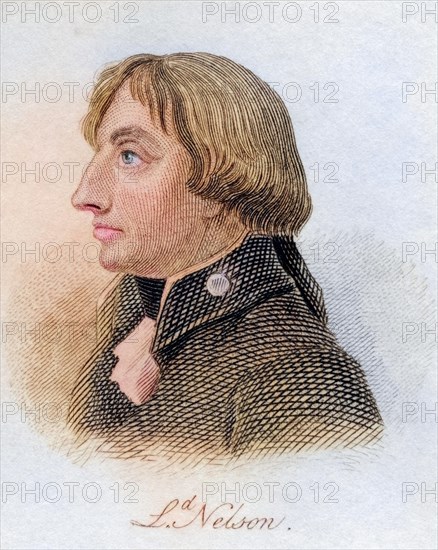 Vice-Admiral Horatio Nelson, Lord Nelson, 1st Viscount Nelson, 1st Duke of Bronte 1758, 1805. British naval commander. From the book Crabb's Historical Dictionary, published 1825, Historical, digitally restored reproduction from a 19th century original, Record date not stated