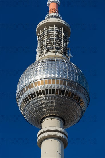 TV tower, East Germany, GDR, landmark, landmark, building, modern, building, urban, progress, symbol, symbolic, view, dome, blue sky, radio tower, television, centre, Alexanderplatz, Berlin, Germany, Europe