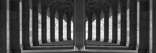 Arcade tour of the Congress Hall, unfinished monumental building of the National Socialists on the former Nazi Party Rally Grounds, 1933-1945, Composing, Nuremberg, Middle Franconia Bavaria, Germany, Europe