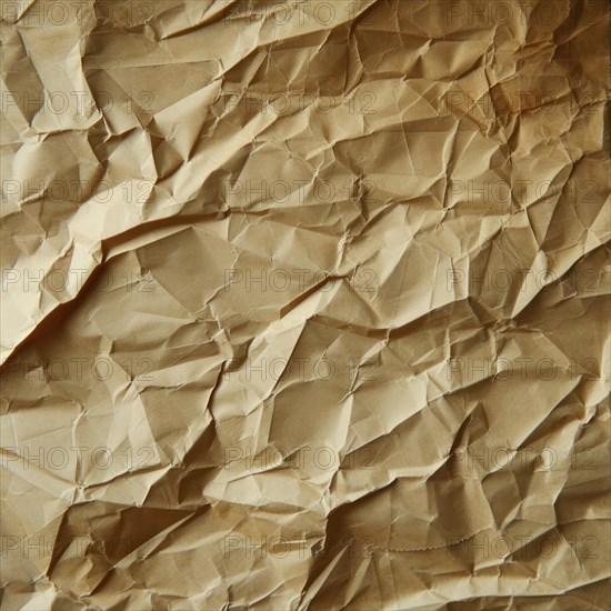 Crumpled brown paper texture. Abstract background and texture for design AI generated