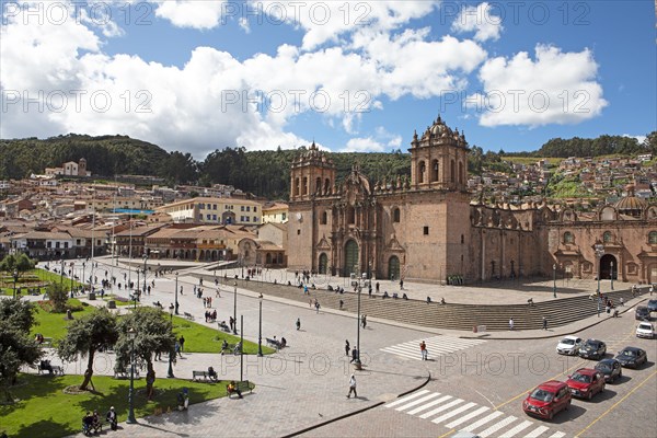 Historic Cathedral of Cusco or Cathedral Basilica of the Assumption of the Virgin Mary at Plaza de Armas, Old Town, Cusco, Cusco Province, Peru, South America