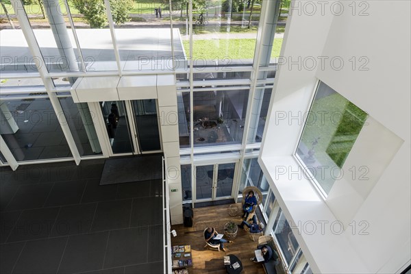 Interior view, Museum Frieder Burda, artworks by Karin Kneffel, architect Richard Meier, Baden-Baden, Black Forest, Baden-Wuerttemberg, Germany, Europe