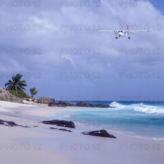 Seychelles, Fregate, landing of an island hopper, Africa