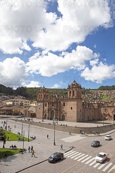 Historic Cathedral of Cusco or Cathedral Basilica of the Assumption of the Virgin Mary at Plaza de Armas, Old Town, Cusco, Cusco Province, Peru, South America