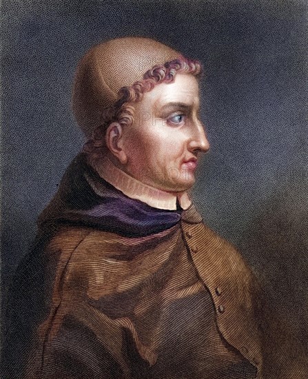 Cardinal Francisco Jimenez de Cisneros 1437-1517, Spanish prelate, religious reformer, From the book Gallery of Portraits, 1833, Historic, digitally restored reproduction from a 19th century original, Record date not stated