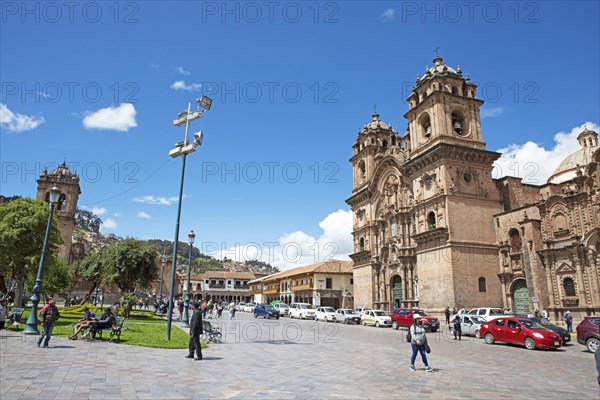 Historic Jesuit church Iglesia de la Compania de Jesus at the Plaza de Armas, historic centre, Cusco, Cusco province, Peru, South America