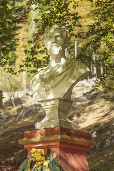 Monument to King Ludwig II of Bavaria, Garmisch-Partenkirchen, Werdenfelser Land, Upper Bavaria, Bavaria, Germany, Europe