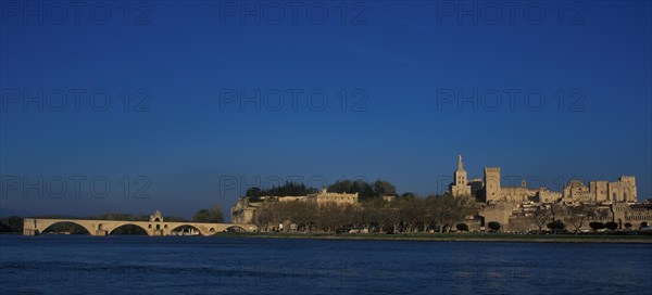 Pont St.-Benetzet and Palace of the Popes, Avignon, Provence, France, Europe