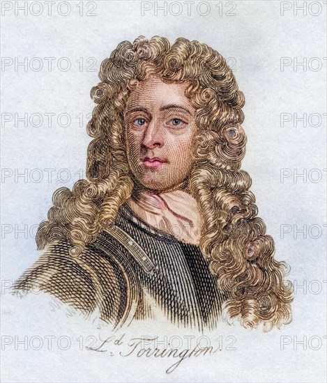 Arthur Herbert, Earl of Torrington 1647, 1716. British admiral and politician. From the book Crabb's Historical Dictionary published 1825., Historic, digitally restored reproduction from a 19th century original, Record date not stated