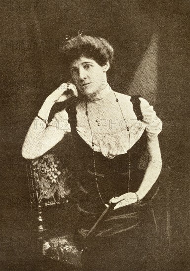 Edith Wharton, 1862-1937, American novelist. From the book The Masterpiece Library of Short Stories, America, Volume 16, Historical, digitally restored reproduction from a 19th century original, Record date not stated