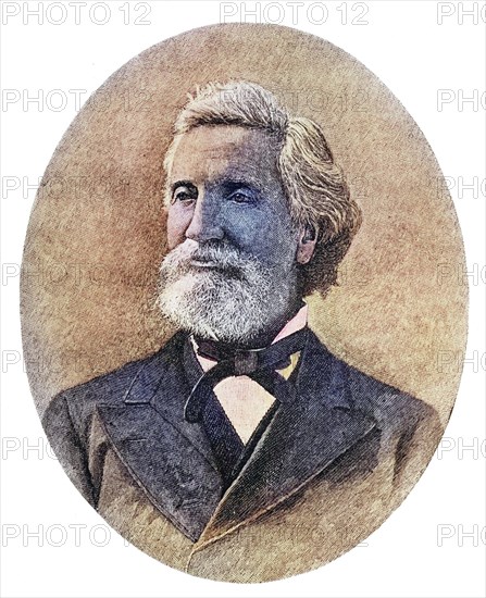 John Townsend Trowbridge, 1827-1916, American author. From the book The Masterpiece Library of Short Stories, America, Volume 15, Historical, digitally restored reproduction from a 19th century original, Record date not stated