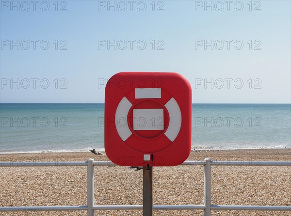 Lifebuoy by the sea