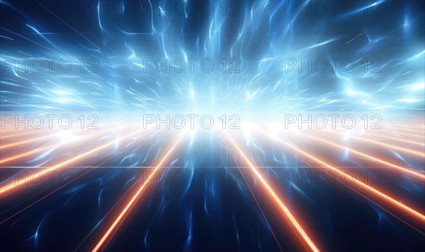 Abstract technology background. Futuristic technology interface AI generated