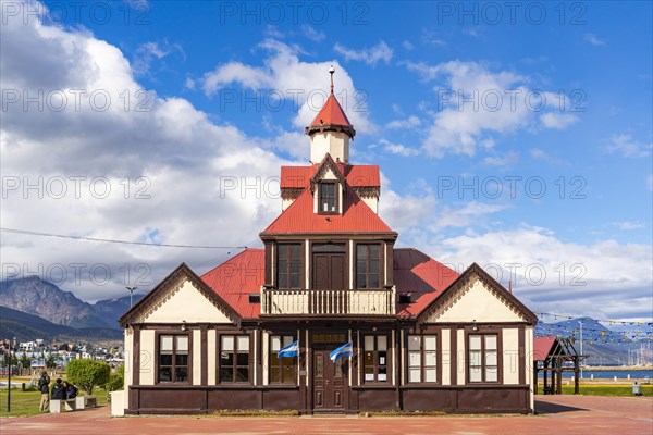 Historic building Casa Beban, city of Ushuaia, Tierra del Fuego Island, Patagonia, Argentina, South America