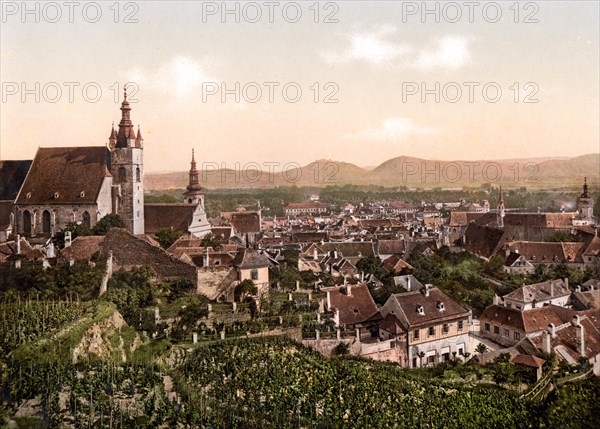 Krems, Lower Austria, Austria, c. 1890, Historic, digitally restored reproduction from a 19th century original Krems, Lower Austria, Austria, c. 1890, Historic, digitally restored reproduction from a 19th century original, Europe