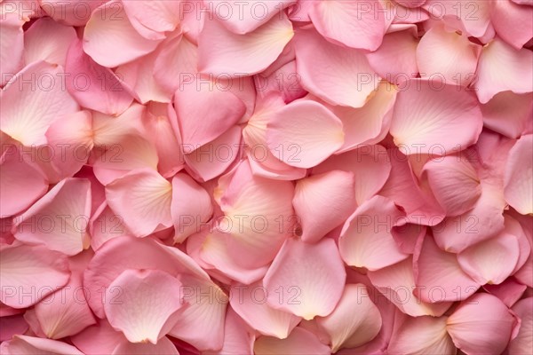 Top view of pink rose petals. KI generiert, generiert AI generated