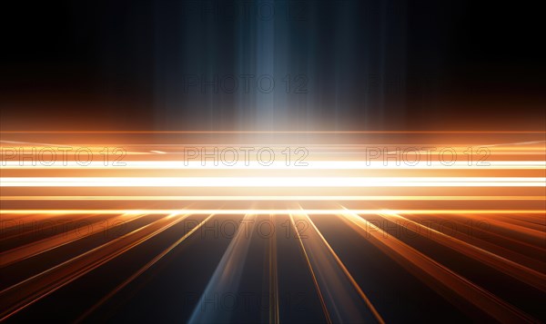 Abstract technology background with glowing lines and light effects AI generated