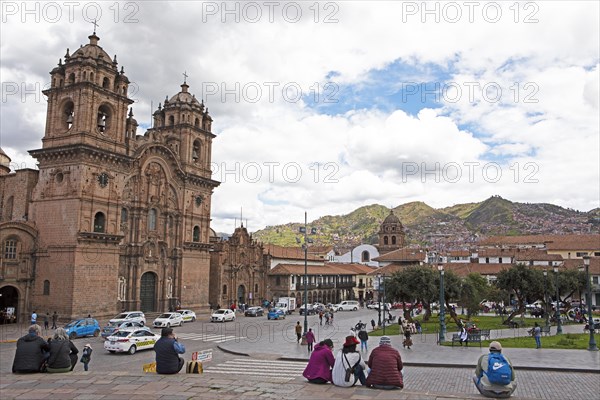 Historic Jesuit church Iglesia de la Compania de Jesus at the Plaza de Armas, historic centre, Cusco, Cusco province, Peru, South America