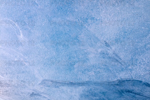 Ice structure in a glacier cave, winter, Morteratsch Glacier, Pontresina, Engadin, Grisons, Switzerland, Europe