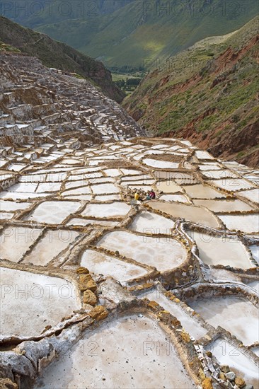 Salineras de Maras or salt mines of Maras, Cusco region, Peru, South America