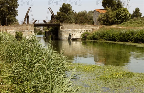 Drawbridge of the Montcalde Scheuse, Van Gogh Bridge, near Arles, Bouches-du-Rhone, Provence, France, Europe