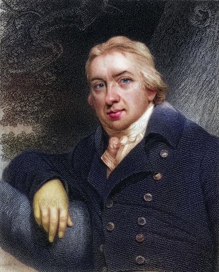 Edward Jenner 1749-1823, English surgeon, discoverer of the smallpox vaccination. From the book Gallery of Portraits, 1833, Historic, digitally restored reproduction from a 19th century original, Record date not stated