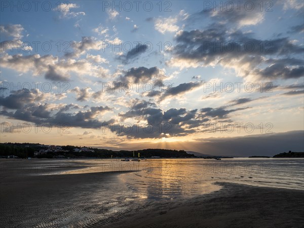 Morning atmosphere on the beach at sunrise, Lopar, island of Rab, Kvarner Gulf Bay, Croatia, Europe