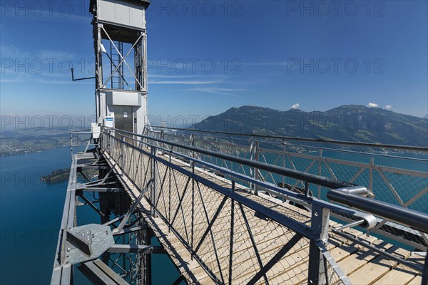 Hammetschwand lift on the Buergenstock, Lake Lucerne, Canton Niewalden, Switzerland, Lake Lucerne, Niewalden, Switzerland, Europe