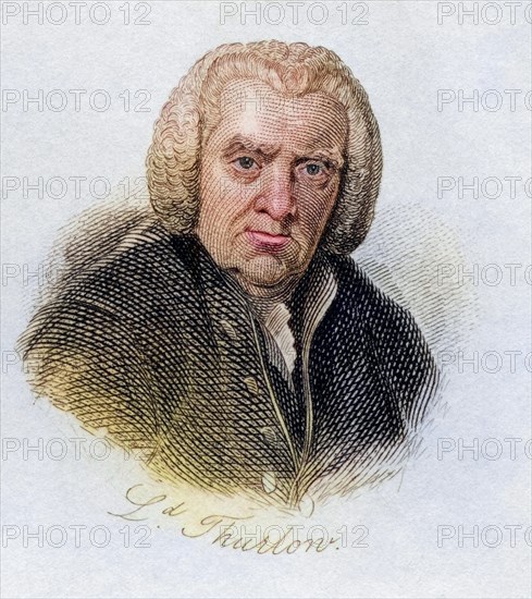 Edward Thurlow, 1st Baron Thurlow 1731, 1806. British lawyer and Tory politician. From the book Crabb's Historical Dictionary published 1825., Historical, digitally restored reproduction from a 19th century original, Record date not stated
