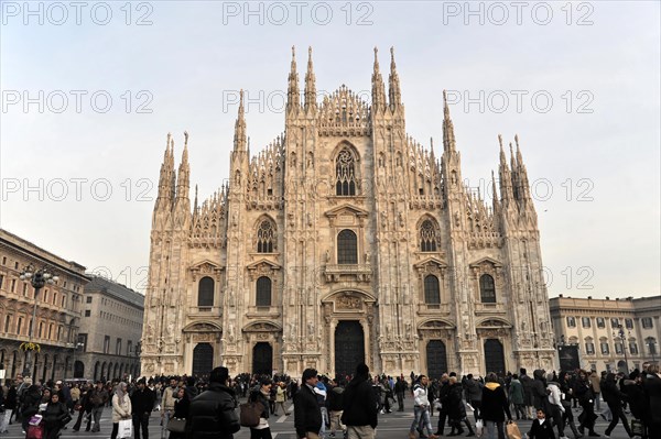 Milan Cathedral, Duomo, construction started in 1386, completed in 1858, Milan, Milano, Lombardy, Italy, Europe
