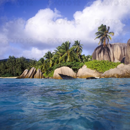 Granite rocks on Anse Source a Jean beach, La Digue, Seychelles, Indian Ocean, Africa