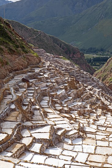 Salineras de Maras or salt mines of Maras, Cusco region, Peru, South America