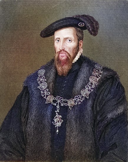 Edward Seymour 1st Duke of Somerset, Baron Seymour of Hache, also known as The Protector, c. 1500/6-1552. Protector of England during the minority of Edward VI. From the book Lodge's British Portraits published in London 1823, Historical, digitally restored reproduction from a 19th century original, Record date not stated