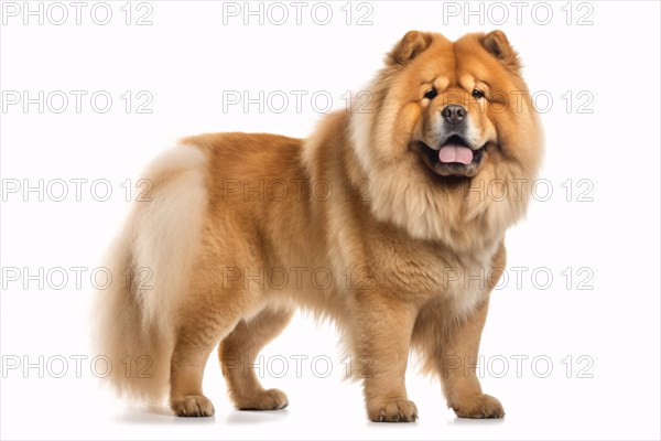 Chow Chow dog on white background. KI generiert, generiert AI generated