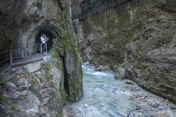 Partnachklamm Gorge, Garmisch-Partenkirchen, Upper Bavaria, Bavaria, Germany, Europe