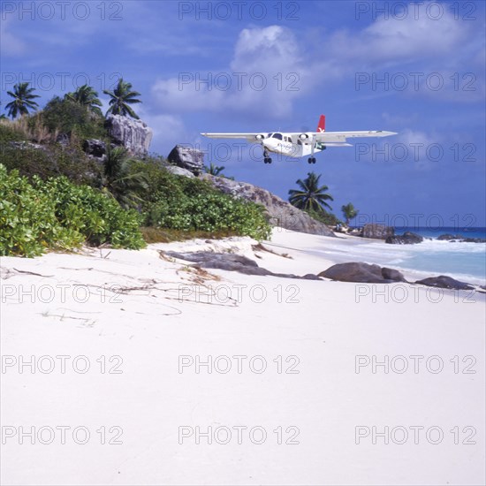 Seychelles, Fregate, landing of an island hopper, Africa