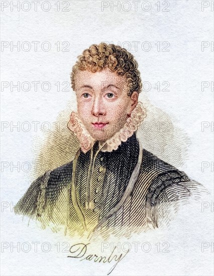 Henry Stewart Lord Darnley also Stuart 1545-1567 Cousin and second man of Mary, Queen of Scots Father of James I of Great Britain from the book Crabbs Historical Dictionary from 1825, Historical, digitally restored reproduction from a 19th century original, Record date not stated