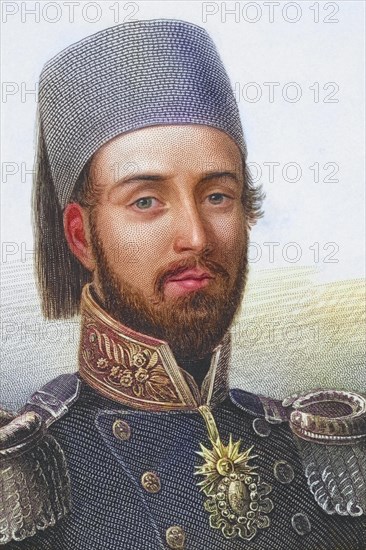 Abdulmecid I, 1823, 1861, Sultan of the Ottoman Empire. From the book Gallery of Historical Portraits, published around 1880, Historical, digitally restored reproduction from a 19th century original, Record date not stated