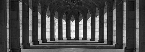 Arcade tour of the Congress Hall, unfinished monumental building of the National Socialists on the former Nazi Party Rally Grounds, 1933-1945, Composing, Nuremberg, Middle Franconia Bavaria, Germany, Europe