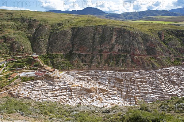 Salineras de Maras or salt mines of Maras, Cusco region, Peru, South America