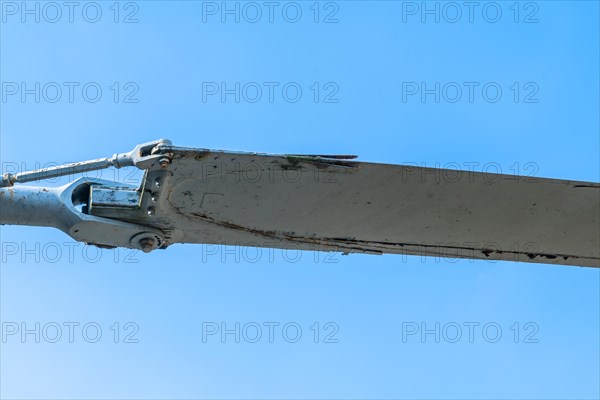 Main rotor blade of helicopter on display in public park