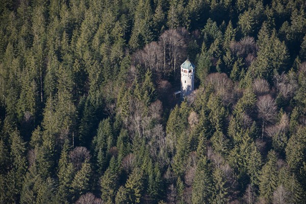 Observation tower on the Taubenberg, near Warngau, Montgolfiade Tegernseer Tal, Balloon Week Tegernsee, near Weyarn, Bayerisches Oberland, Upper Bavaria, Bavaria, Germany, Europe