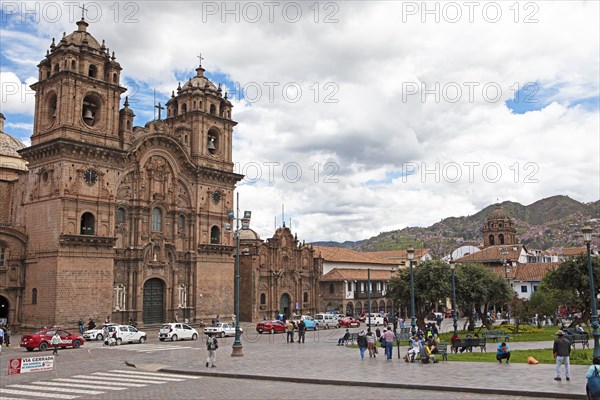 Historic Jesuit church Iglesia de la Compania de Jesus at the Plaza de Armas, historic centre, Cusco, Cusco province, Peru, South America