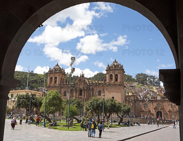 Historic Cathedral of Cusco or Cathedral Basilica of the Assumption of the Virgin Mary at Plaza de Armas, Old Town, Cusco, Cusco Province, Peru, South America