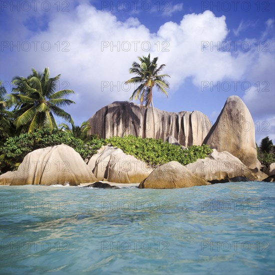 Granite rocks on Anse Source a Jean beach, La Digue, Seychelles, Indian Ocean, Africa