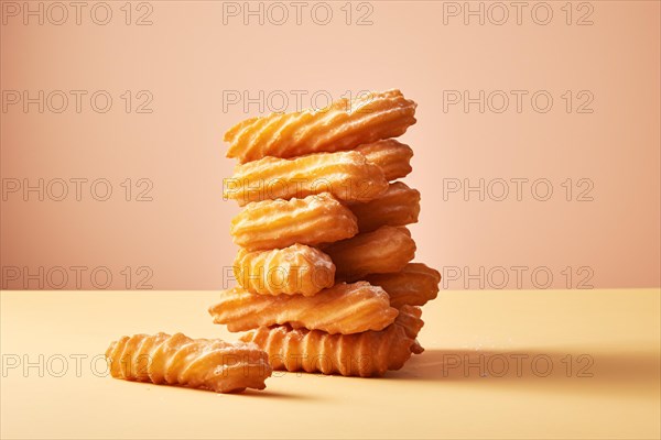 Stack of SPanish fried churros. KI generiert, generiert AI generated